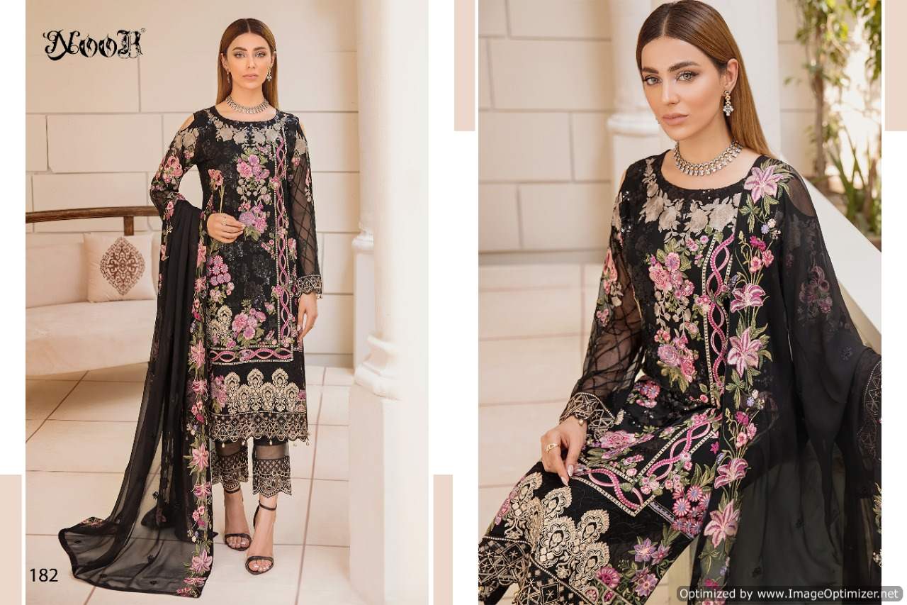 Noor Chevron 5 Georgette Wear Pakistani Salwar Kameez Designer Collection